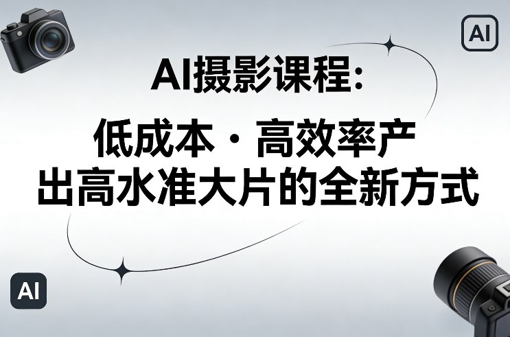AI摄影课程，低成本高效率产出高水准大片的全新方式-小鹏项目网