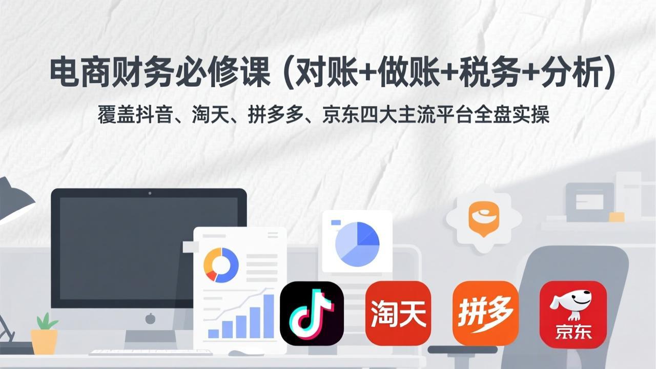 电商财务必修课(对账+做账+税务+分析-小鹏项目网