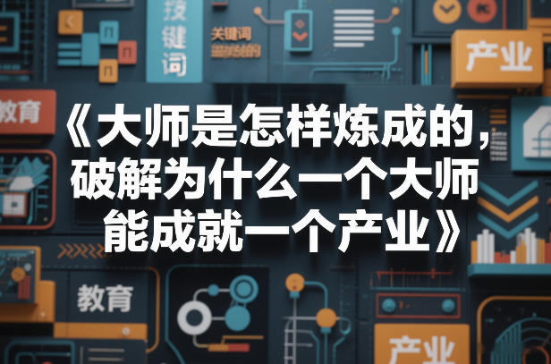 大师是怎样炼成的，破解为什么一个大师，能成就一个产业【电子书】-小鹏项目网