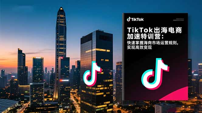 TikTok出海电商加速特训营-更新：快速掌握海外市场运营规则，实现高效变现-小鹏项目网