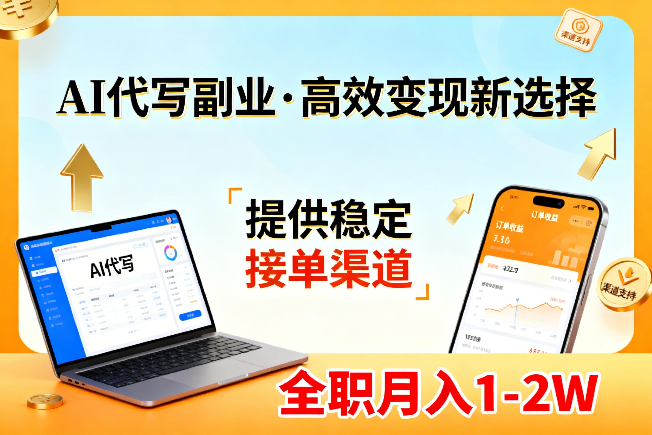 AI代写副业，高效变现，提供渠道，永不失业副业兼职 全职月入1-2W【SOP手册】-小鹏项目网