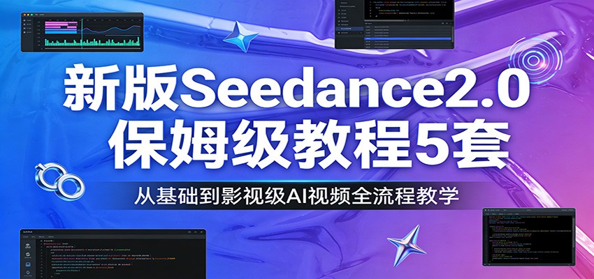 新版Seedance2.0保姆级教程5套：从基础到影视级AI视频全流程教学-小鹏项目网