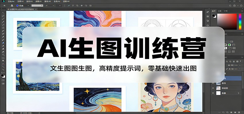 AI生图训练营：文生图图生图，高精度提示词，零基础快速出图-小鹏项目网