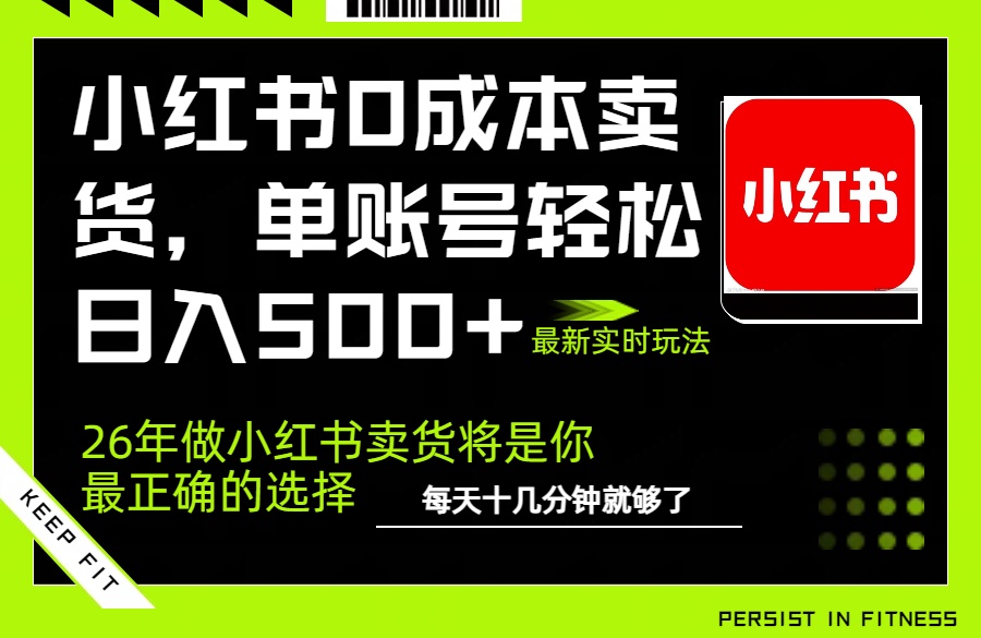 小红书0成本AI卖货，单账号轻松日入500+，完全托管AI，可矩阵放大-小鹏项目网