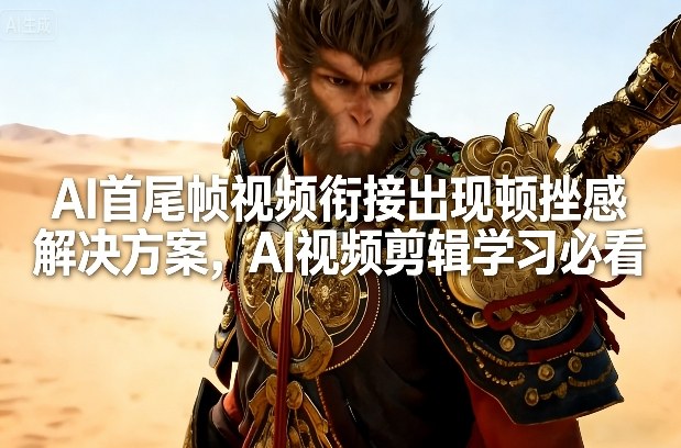 AI首尾帧视频衔接出现顿挫感解决方案，AI视频剪辑学习必看-小鹏项目网
