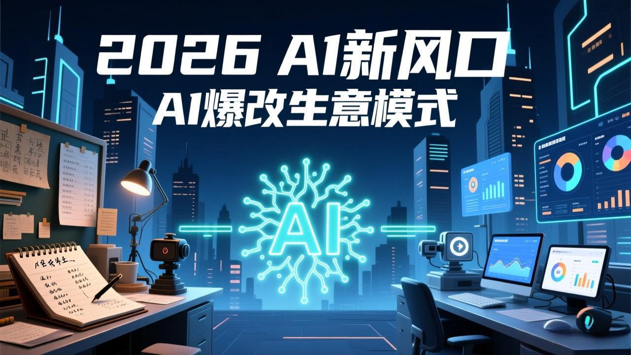 2026年AI创富新风口，用人工智能爆改你的生意模式，从短视频到直播全面降本增效抢占先机-小鹏项目网