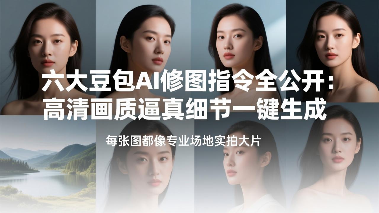 六大豆包AI修图指令全公开：高清画质逼真细节一键生成，每张图都像专业场地实拍大片-小鹏项目网