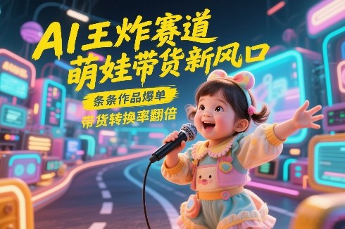 AI王炸赛道，萌娃带货新风口，条条作品爆单，带货转换率翻倍，核心逻辑拆解-小鹏项目网