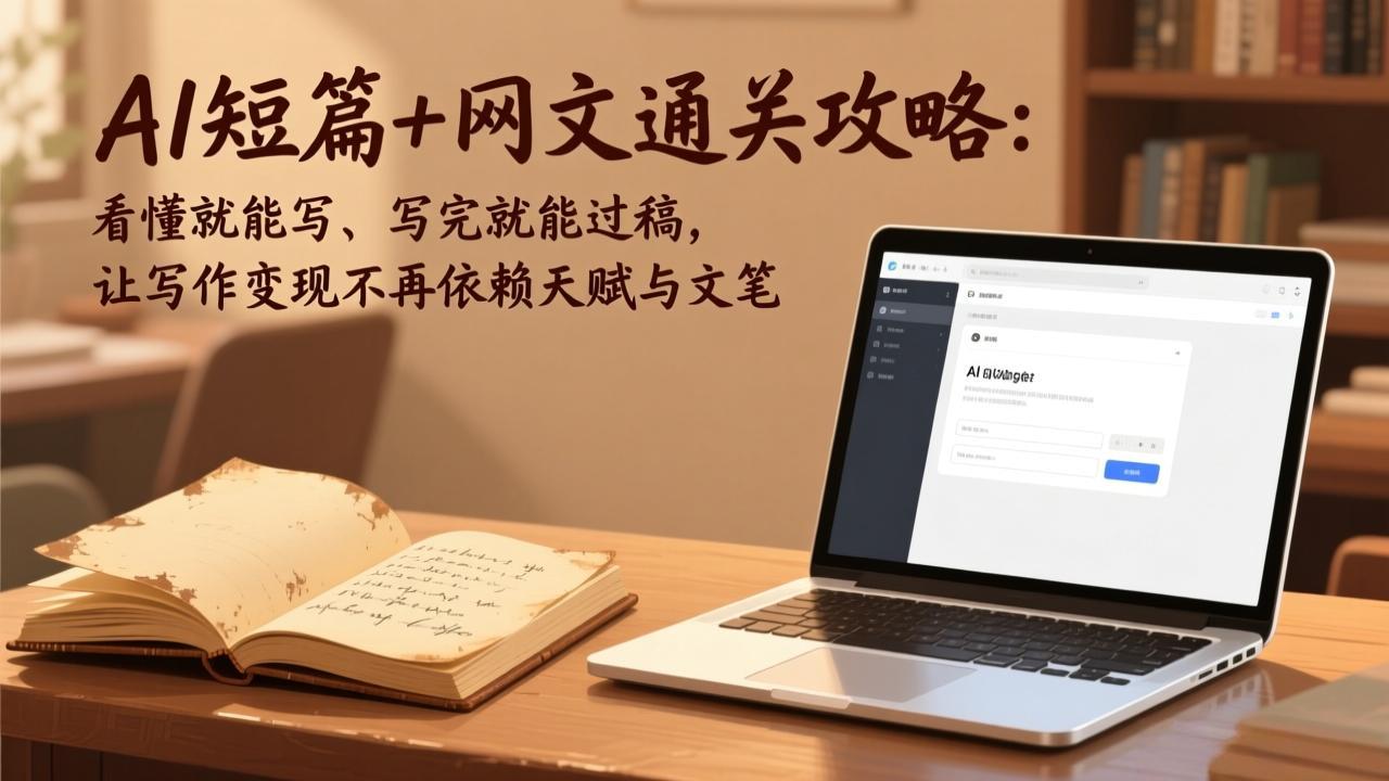 AI短篇+网文通关攻略：看懂就能写、写完就能过稿，让写作变现不再依赖天赋与文笔-小鹏项目网