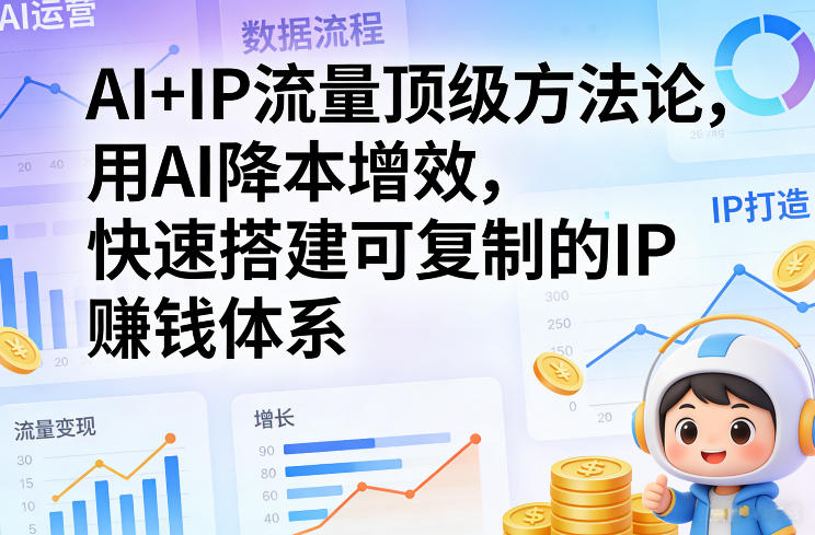 AI+IP流量顶级方法论，用AI降本增效，快速搭建可复制的IP賺钱体系-小鹏项目网