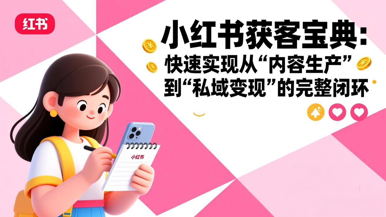 小红书获客宝典：快速实现从“内容生产”到“私域变现”的完整闭环-小鹏项目网