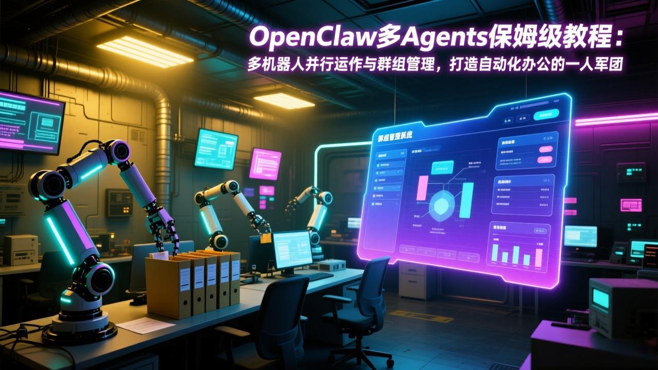 OpenClaw多Agents保姆级教程：多机器人并行运作与群组管理，打造自动化办公的一人军团-小鹏项目网