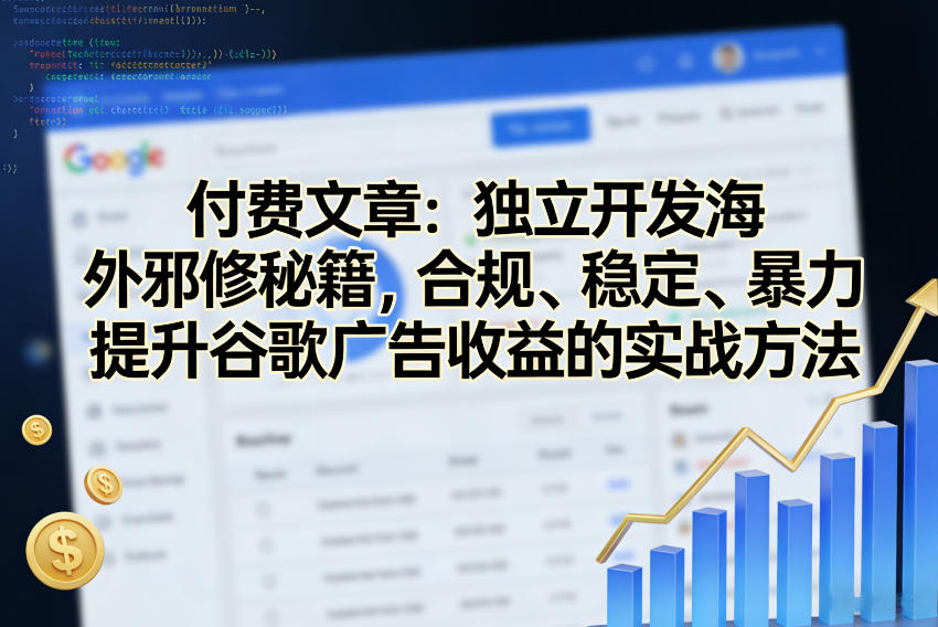 付费文章：独立开发海外邪修秘籍，合规、稳定、暴力提升谷歌广告收益的实战方法-小鹏项目网