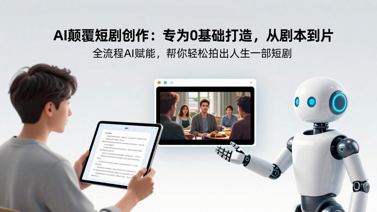 AI颠覆短剧创作：专为0基础打造，从剧本到成片全流程AI赋能，帮你轻松拍出人生第一部短剧-小鹏项目网