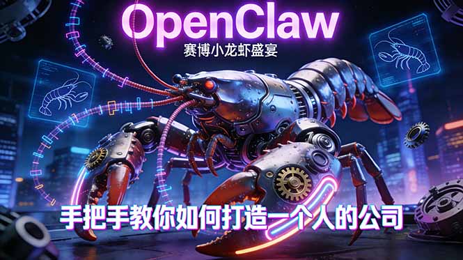 OpenClaw，小龙虾-从产品到爆款的成长之路，手把手教你如何打造一个人的公司-小鹏项目网
