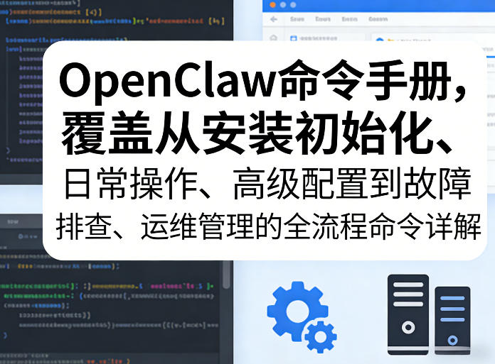 OpenClaw命令手册，覆盖从安装初始化、日常操作、高级配置到故障排查、运维管理的全流程命令详解-小鹏项目网