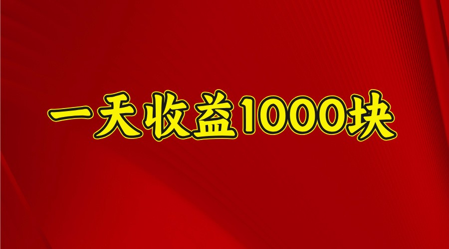 一天收益1000块，2025全网首发-小鹏项目网