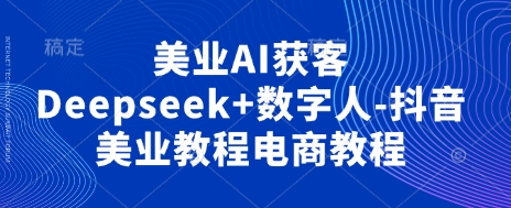 美业AI获客Deepseek+数字人-抖音美业教程电商教程-小鹏项目网