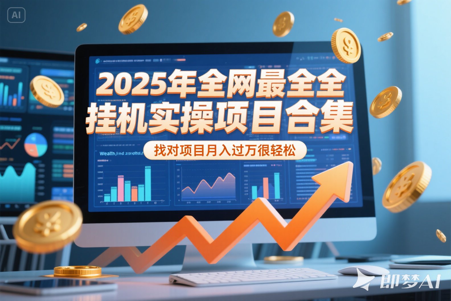 2025年挂机实操项目实操演练，挂机类型，AI直播类型，轻资产创业类型…-小鹏项目网