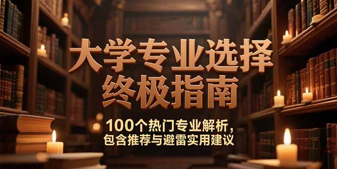 付费文：大学专业选择终极指南,100个热门专业解析,包含推荐与避雷实用建议-小鹏项目网
