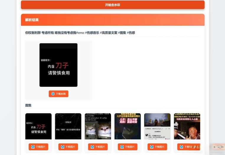 聚合短视频解析去水印源码（有后台）自适应双端-小鹏项目网