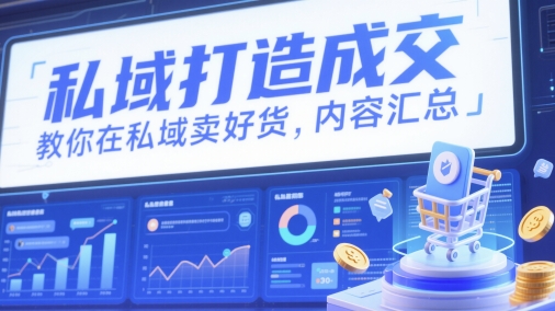 私域打造成交，教你在私域卖好货，内容汇总-小鹏项目网