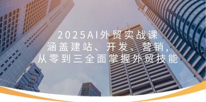 2025AI外贸实战课：涵盖建站、开发、营销, 从零到三全面掌握外贸技能-小鹏项目网