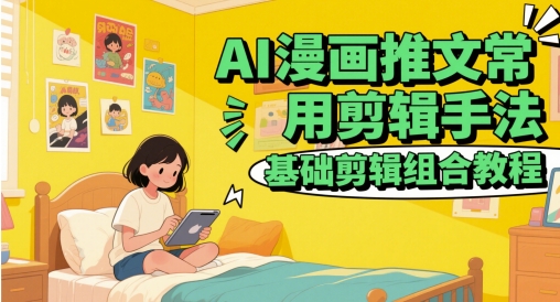 AI漫画推文常用剪辑手法，基础剪辑组合教程-小鹏项目网