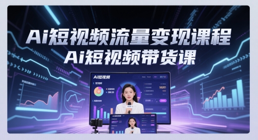 Ai短视频流量变现课程，Ai短视频带货课-小鹏项目网