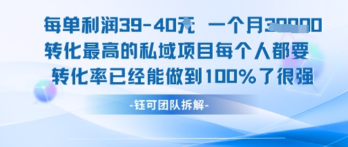每单利润40一个月7k+转化最高的私域项目，每个人都要的产品转化率已经能做到100%-小鹏项目网