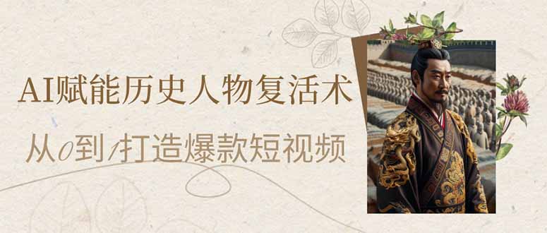 AI赋能历史人物复活术：从0到1打造爆款短视频-小鹏项目网