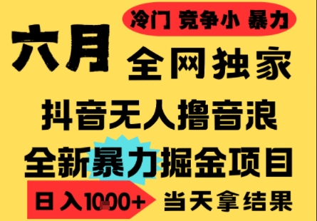 25年6月高爆抖音无人直播最新撸音浪掘金项目，小白可做，无脑日入1k+，门槛低可批量矩阵【揭秘】-小鹏项目网