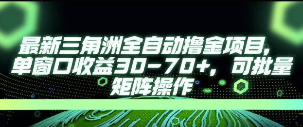 最新AI全自动游戏撸金项目，单窗口收益30-70+，可批量操作【揭秘】-小鹏项目网
