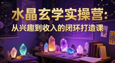 水晶玄学实操营：从兴趣到收入的闭环打造课-小鹏项目网