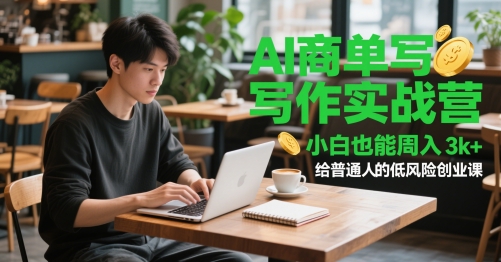 AI商单写作实战营，小白也能周入3k+，给普通人的低风险创业课-小鹏项目网