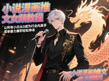 小说漫画推文女频教程，让所有小白从0成为行业内高手，简单暴力兼职轻松挣米-小鹏项目网