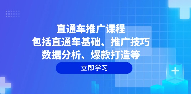 直通车推广课程：包括直通车基础、推广技巧、数据分析、爆款打造等-小鹏项目网