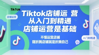 Tiktok店铺运营从入门到精通，店铺运营是基础，不懂运营店铺，瞎折腾店铺就是折腾自己-小鹏项目网