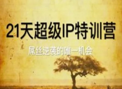 21天超级IP特训营，屌丝逆袭的唯一机会-小鹏项目网
