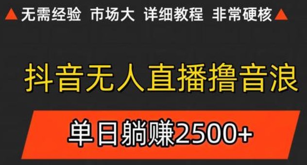 抖音无人直播6.0 简单无脑可矩阵 每天两小时轻松躺赚500+-小鹏项目网