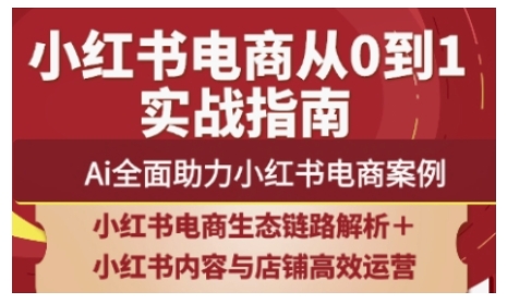 2025小红书电商全链路运营，Ai全面助力小红书电商案例-小鹏项目网
