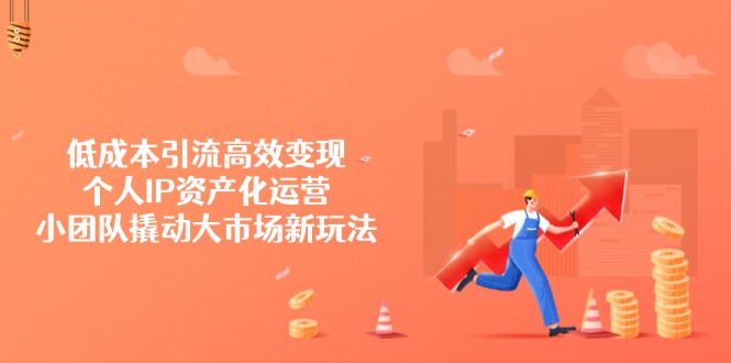 低成本引流高效变现，个人IP资产化运营，小团队撬动大市场新玩法-小鹏项目网