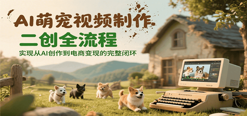 AI萌宠视频制作二创全流程，实现从AI创作到电商变现的完整闭环-小鹏项目网