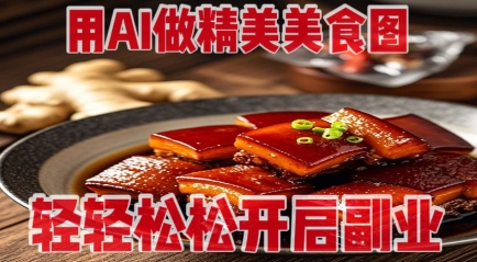 用AI做精美美食图，无需专业设备拍摄，轻轻松松开启副业-小鹏项目网