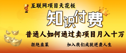 互联网项目天花板，知付付费项目，普通人如何通过卖项目月入十个，拒绝韭菜【揭秘】-小鹏项目网