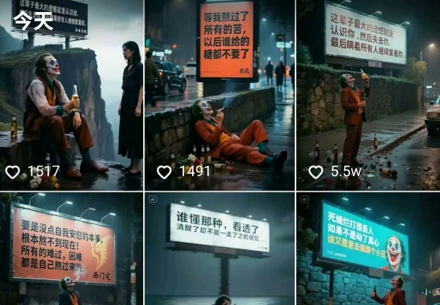 一条视频竟然15W赞！用AI制作小丑自嘲扎心文案视频，当下非常火爆的短视频流量神器-小鹏项目网