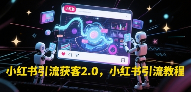 小红书引流获客2.0，小红书引流教程-小鹏项目网
