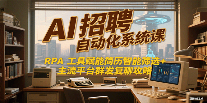 AI招聘自动化系统课，RPA工具赋能简历智能筛选+主流平台群发复聊全攻略-小鹏项目网