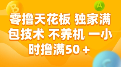 零撸天花板，独家满包技术，不用养机，一小时撸满50+，收益稳定【揭秘】-小鹏项目网