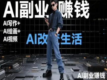 AI改变生活(Ai写作+AI绘画+Ai视频)，AI副业挣钱-小鹏项目网
